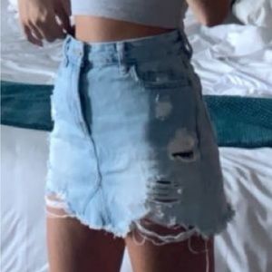 Hollister denim mini skirt 00
